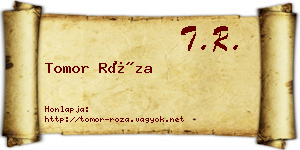 Tomor Róza névjegykártya