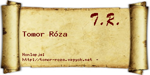 Tomor Róza névjegykártya
