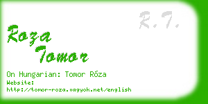 roza tomor business card
